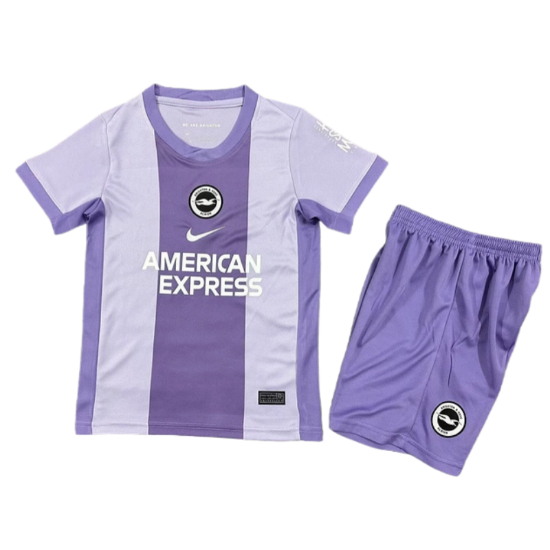 01b9b251a59e7d06a27b4f36269d95e9-1-1111-1-12 Brighton & Hove Albion Away Kids Football jersey kit 2025-26 - Image 1