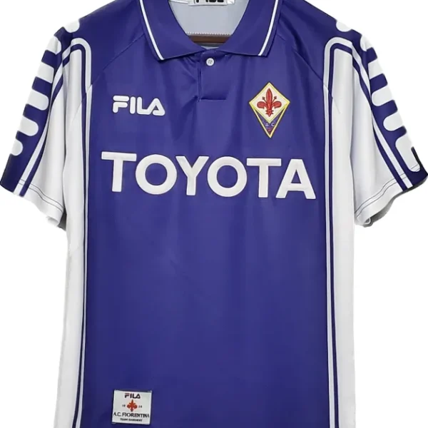 Fiorentina 1999/00 Retro Soccer Jersey Home Replica