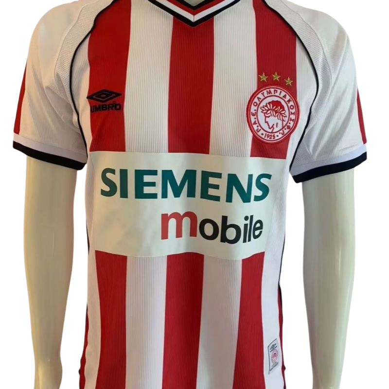 2025-07-15165856826 2001-2002 0lympiacos Home Retro Soccer Jersey - Image 1