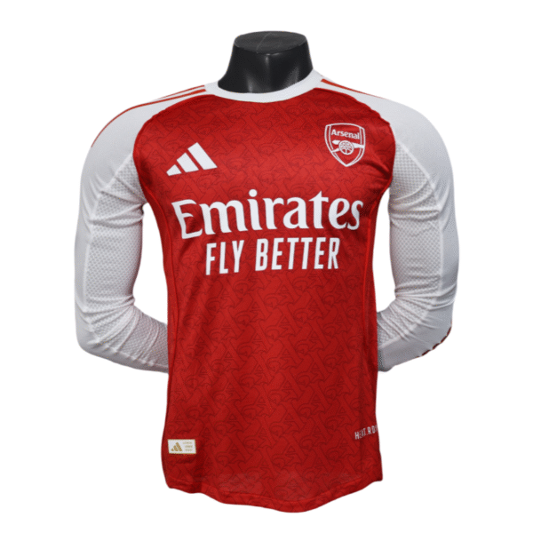 Arsenal Long Sleeve Jersey Home Football Shirt 2025-26-Player version