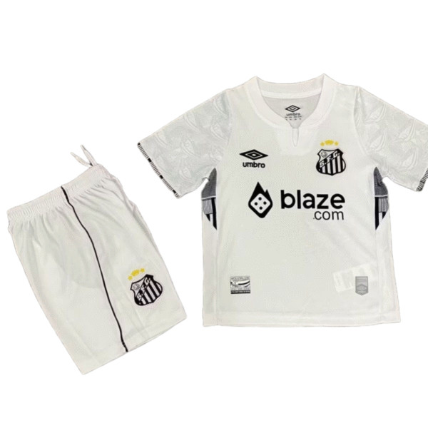 Santos home football jersey for Kids 2024-25 season