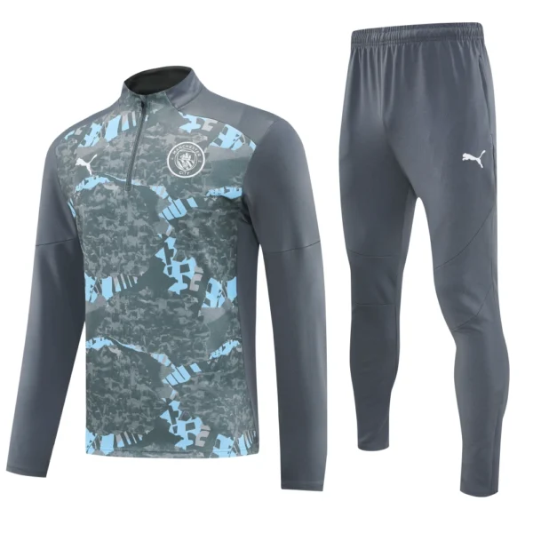 Manchester City Authentic Training Kit (Sweatshirt+Pants)Grey 2025-26