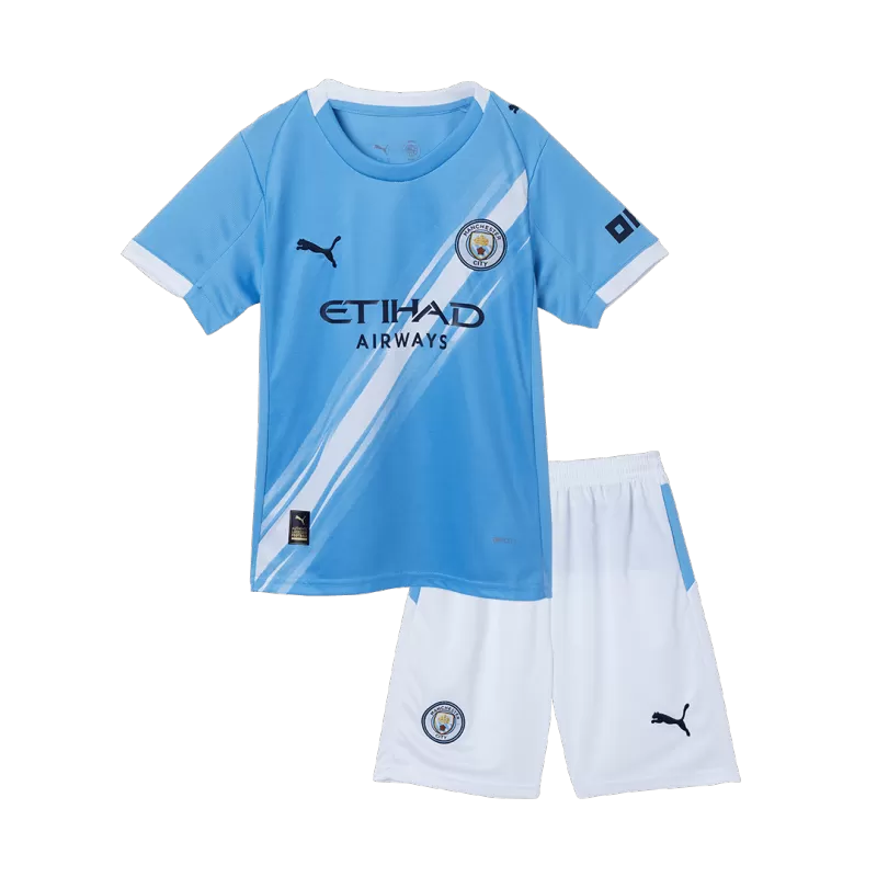 37ca5a8b93 Manchester City Home Kids Soccer Jerseys Kit 2025-26 - Image 1
