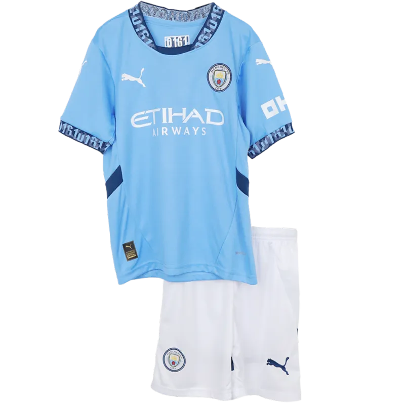 3fde1c20fb Kids Manchester City Home Jersey Kit Youth Apparels 2024/25 - Image 1