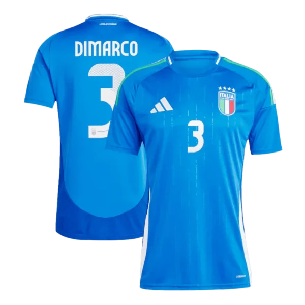 Italy Home Jersey CHIESA #14 BARELLA #18 DIMARCO #3 EURO 2024