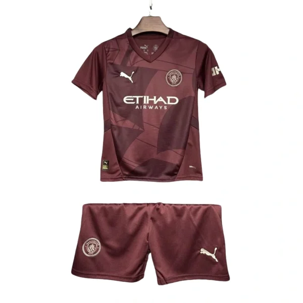 24-25 Manchester City Third Away Kids Kit Jersey+Shorts