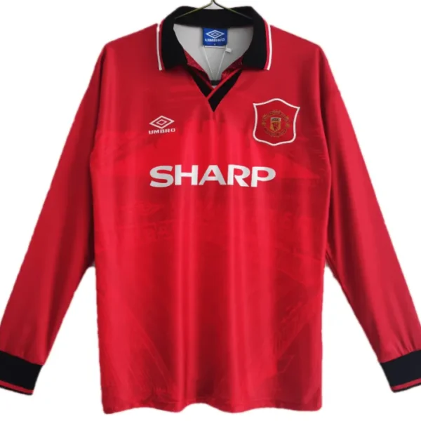 1994/96 Manchester United Retro Long Sleeve Jersey Home