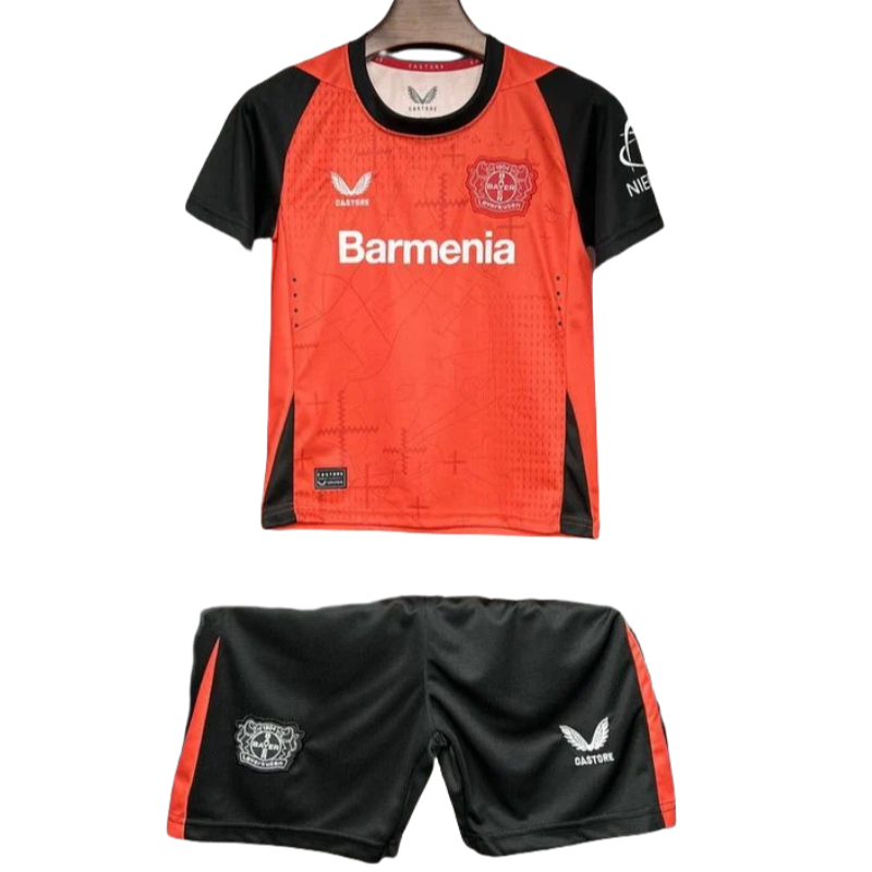 8700bfdf32 24-25 Bayer 04 Leverkusen Kids Kit Home Soccer Jersey - Image 1