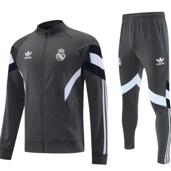 Real Madrid Training Kit Grey 2025-26 (Jacket+Pants)