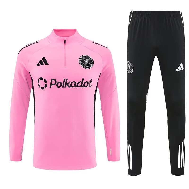 a37a32a5 25-26 Inter Miami Pink Training Kits Long Football Tracksuits - Image 1