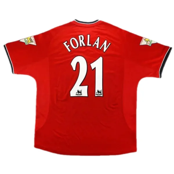 2000/02 Manchester United FORLAN #21 Retro Jersey Home