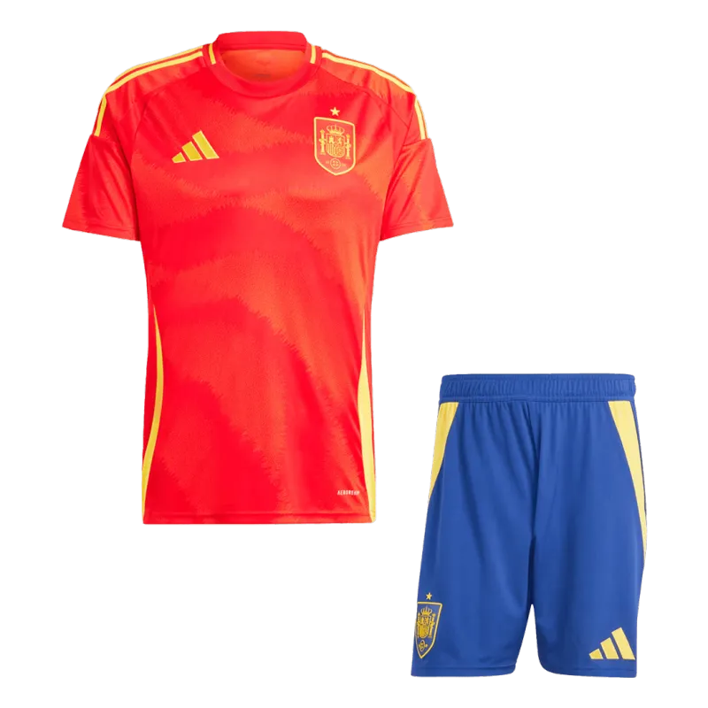 c19954df75 Spain Home Kit(Jersey+Shorts) Soccer Apparels Euro 2024 - Image 1