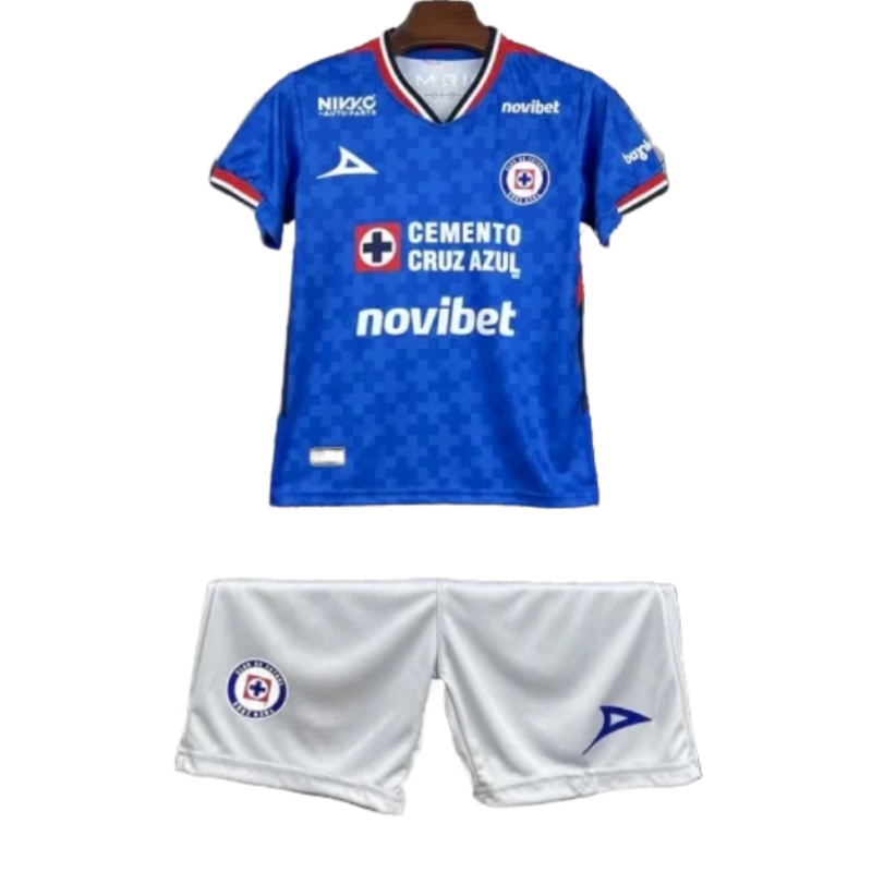 cruzazul202526homekidskit0-1735055ab1-1 Cruz Azul soccer jersey Home Kids Kit 2025-26 Fan version - Image 1