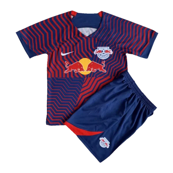 23-24 Kids RB Leipzig Away Jersey Kit