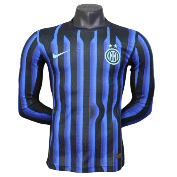 Inter Milan Home Shirt SOccer Jersey Long Sleeve Player Version 25-26