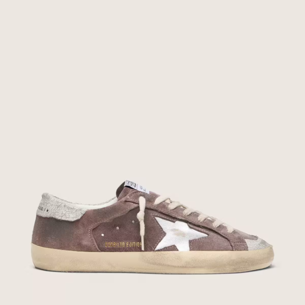 Golden Goose Super-Star LTD in lavender suede with silver star