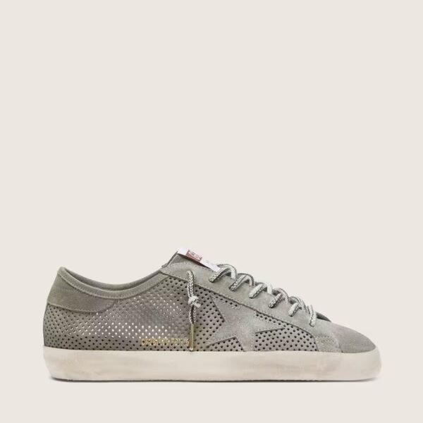 Super-Star LTD in green perforated suede with matching suede star