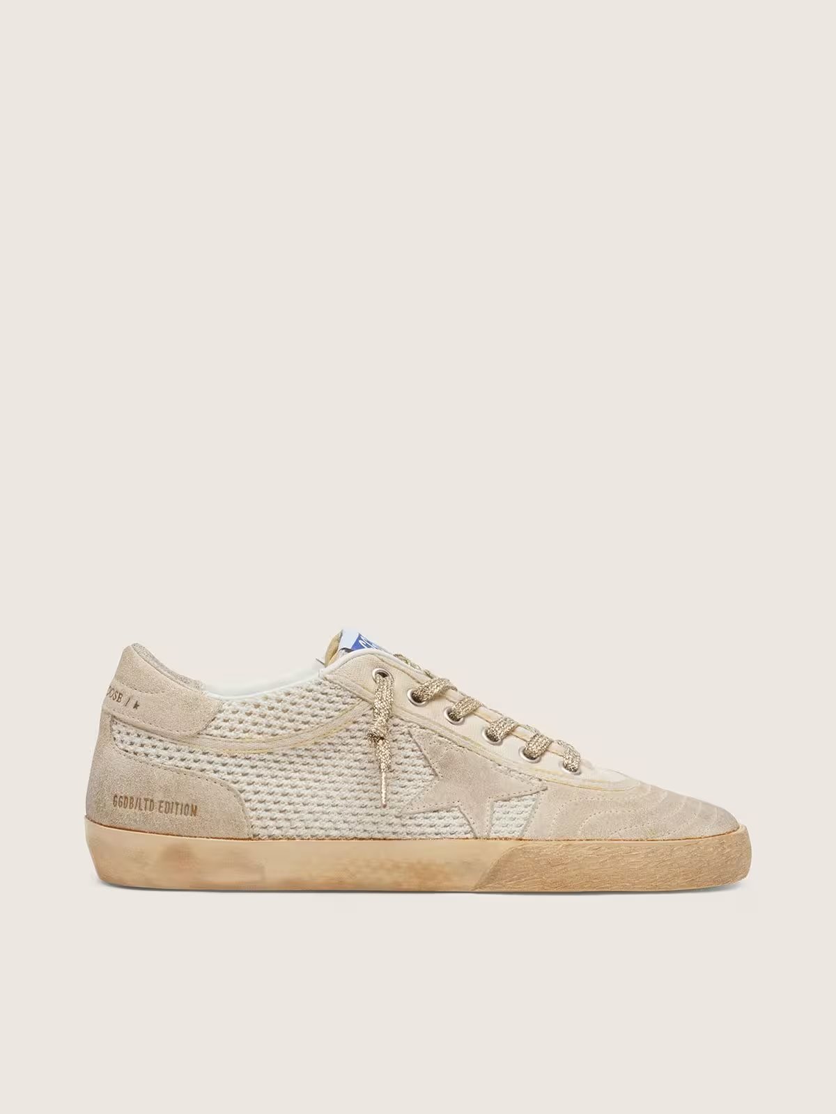 1 Brick-red suede upper White leather star Yellow leather heel tab with animal-print effect White laces Vintage finish Upper: 100% cow leather Lining: 34% cotton, 35% cow leather, 19% textile polyurethane, 7% polyester, 5% viscose Sole: 100% rubber Handmade Made in Italy - Image 1