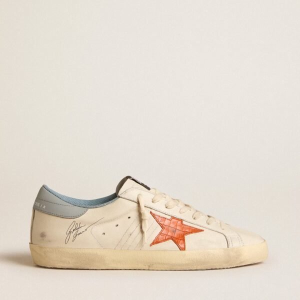 Super-Star with crocodile-print star and silver-blue heel tab