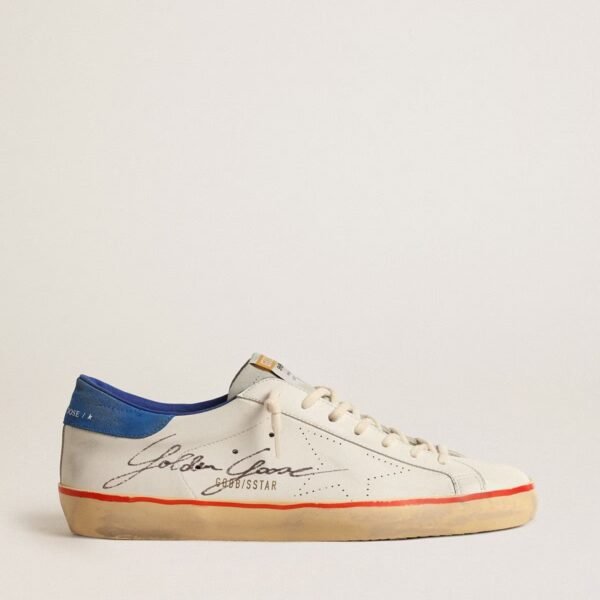 Super-Star with perforated star and blue suede heel tab