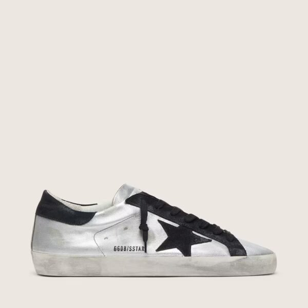 Super-Star in silver leather
