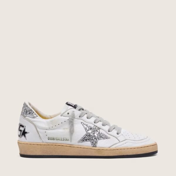 Ball Star in nappa with silver glitter star and heel tab