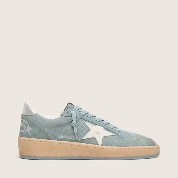 Ball Star in light blue suede with white star