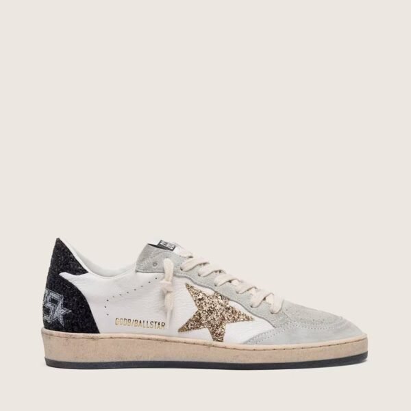 Ball Star in nappa and suede with glitter star and black heel tab
