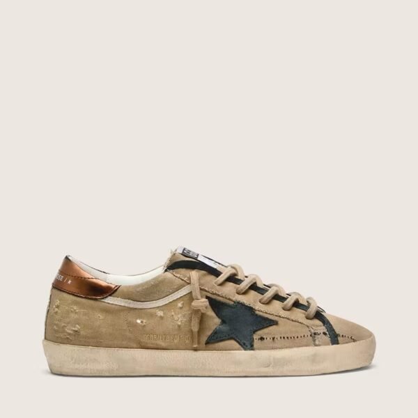 Golden Goose uper-Star LTD in beige canvas with black leather star