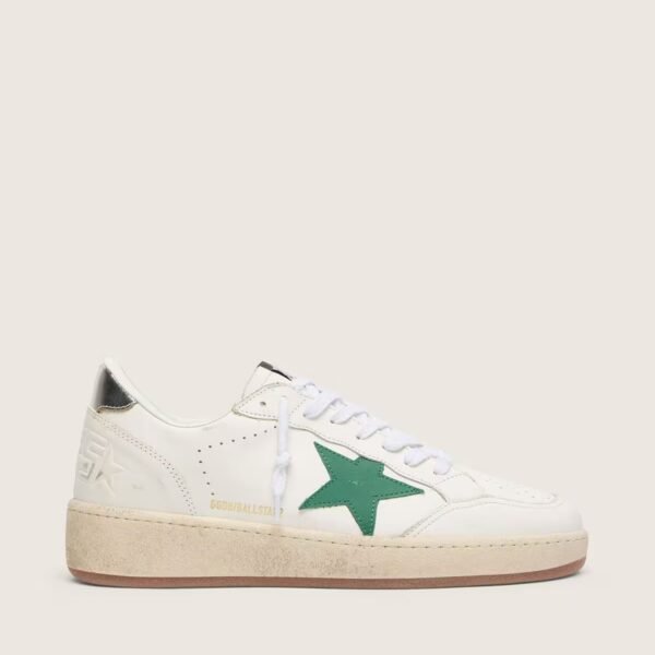 Ball Star with green leather star and metallic leather heel tab