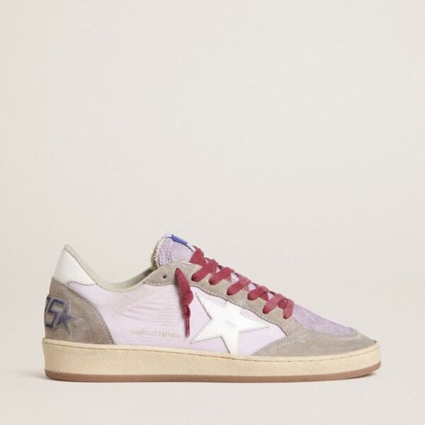 Ball Star LTD in lilac nylon with white leather star and suede inserts