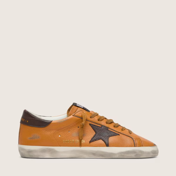 Super-Star LTD in orange leather with brown star