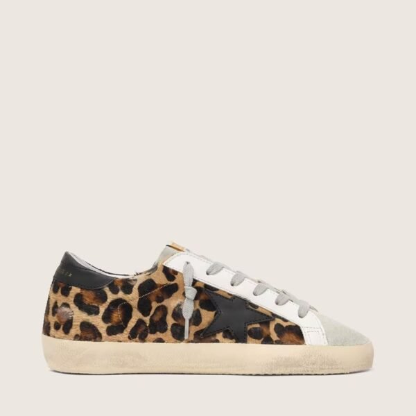 Golden Goose Super-Star in leopard print leather