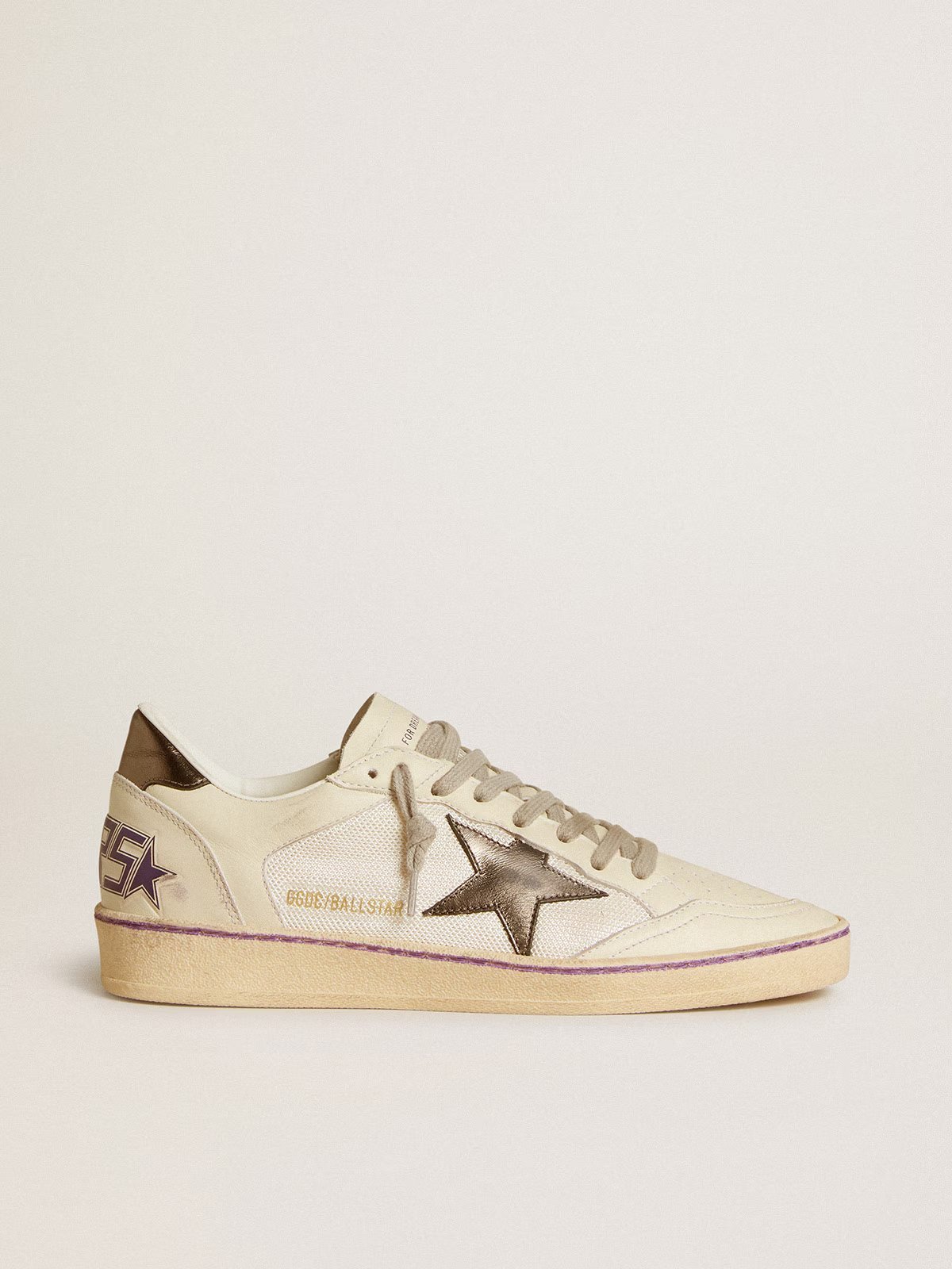 1 Ball Star in mesh and leather with metallic leather star and heel tab - Image 1