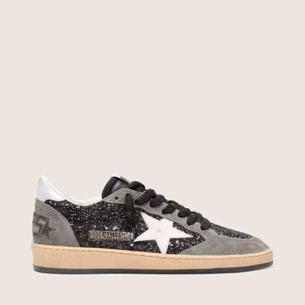 s Ball Star in glitter with leather star and metallic leather heel tab