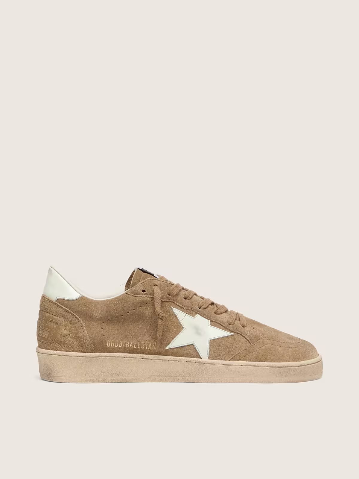 1 Ball Star in brown suede with white leather star - Image 1