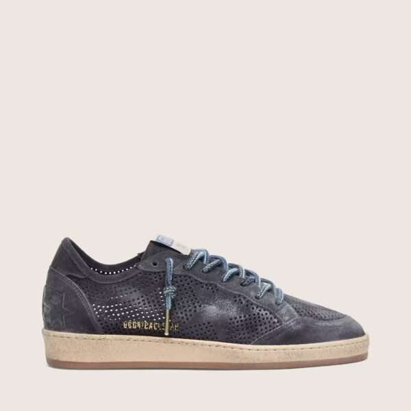 Ball Star in dark blue perforated suede with dark blue suede star