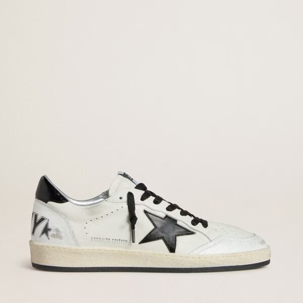 Ball Star Wishes in nappa with black naplak star and heel tab