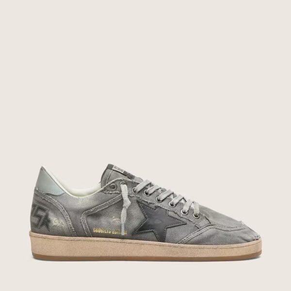 Ball Star LTD in gray denim with black leather star