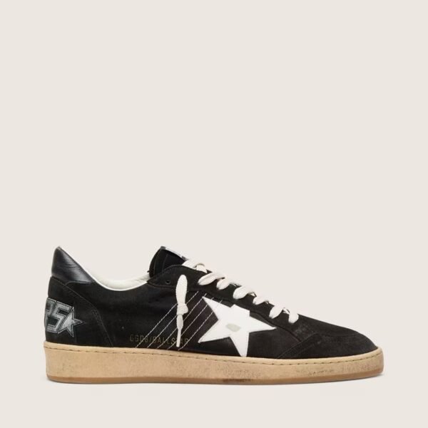 Ball Star in black suede with white leather star