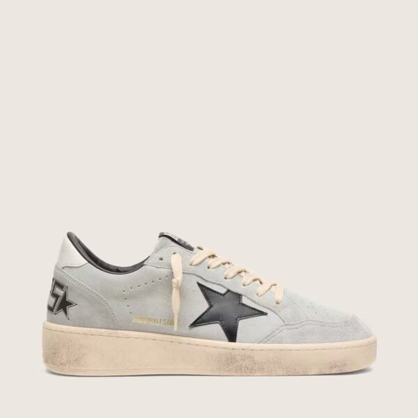 Ball Star in gray suede with black leather star