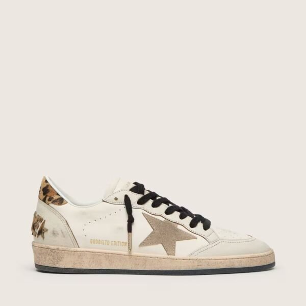Ball Star Wishes with suede star and leopard-print pony skin heel tab