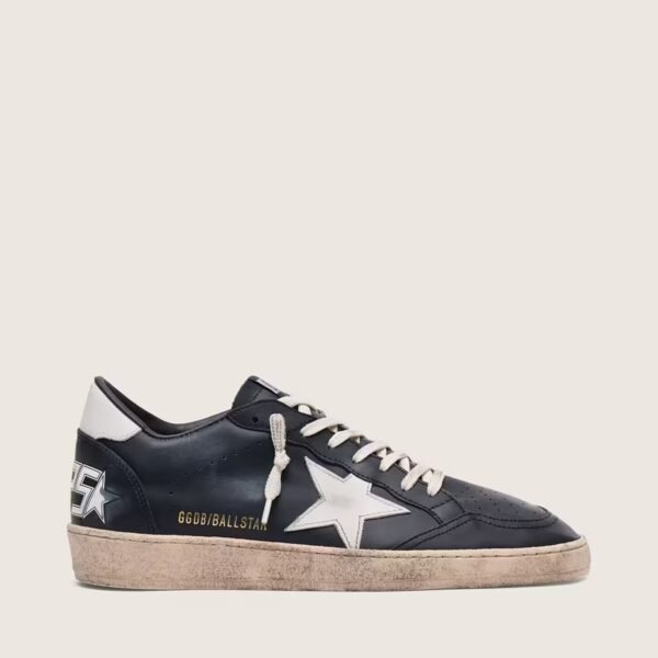 Ball Star in black nappa with white leather star and heel tab