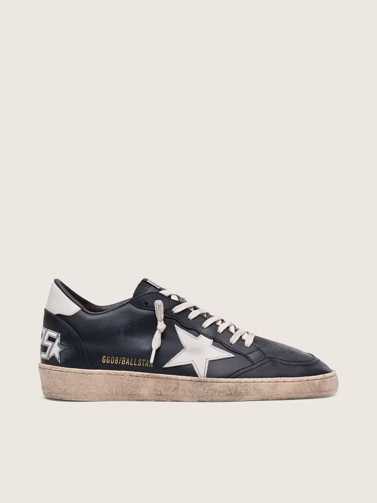 1 Ball Star in black nappa with white leather star and heel tab - Image 1