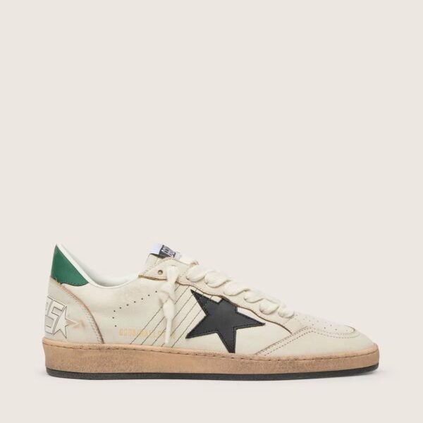 Ball Star with black leather star and green leather heel tab