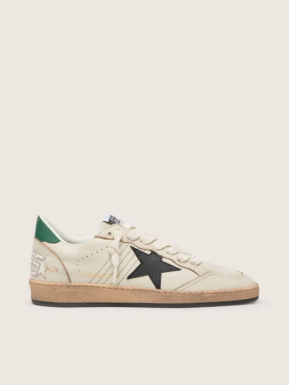 1 Ball Star with black leather star and green leather heel tab - Image 1