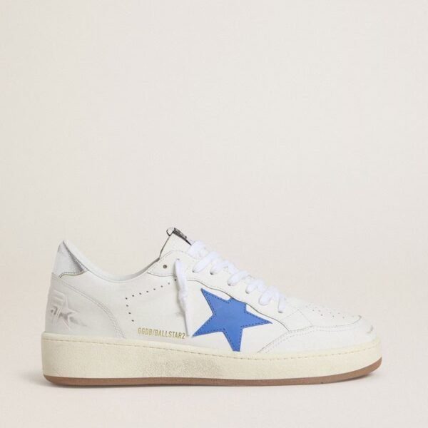 Ball Star with light blue leather star and silver foiled leather heel tab