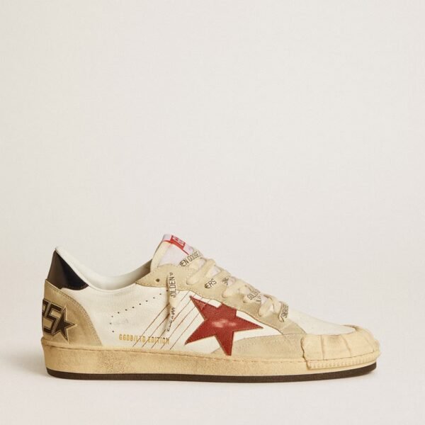 Ball Star LTD in nappa leather with red leather star and leather heel tab
