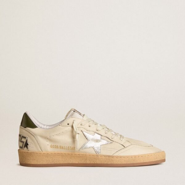 Ball Star with silver leather star and green leather heel tab