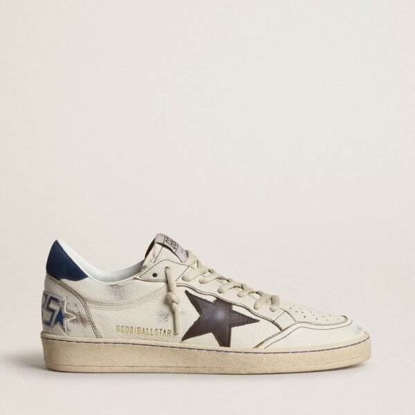 Ball Star with black star and blue suede heel tab